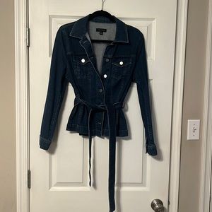 Ann Taylor wrap jean jacket NWOT